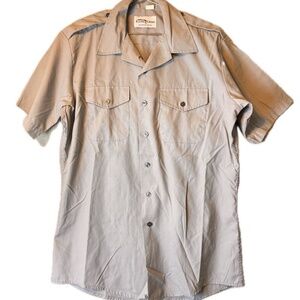 Flying Cross Button Up Short Sleeved Uniform Shirt With Epaulets 16.5